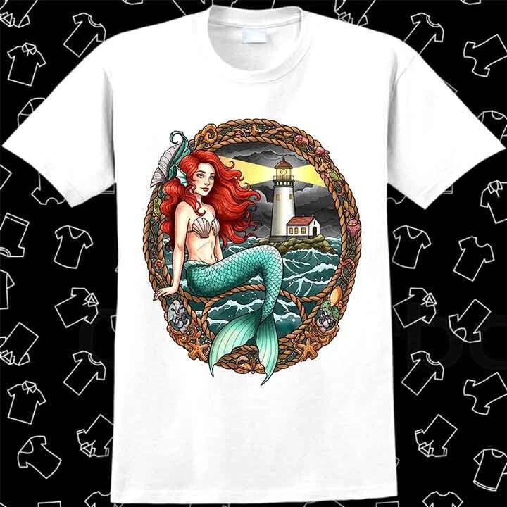 Mermaid Lighthouse Sea Limited Edition Weird Humorous Hilarious T Shirt 1082 XXXL
