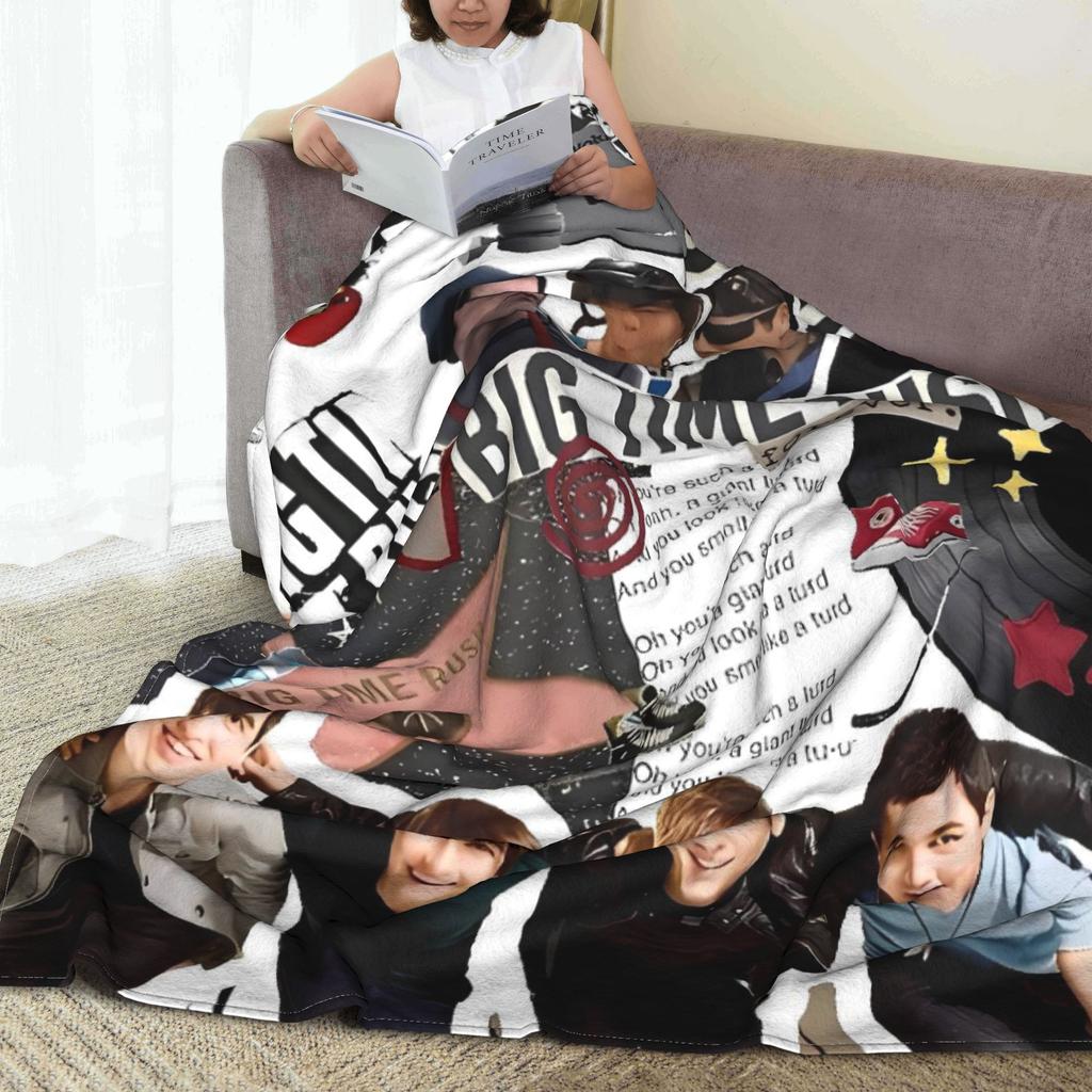 BTR In Real Life Worldwide 2025 Tour Blanket Quality Warm Throw Blanket Winter Kids Outdoor Fluffy Bedspread