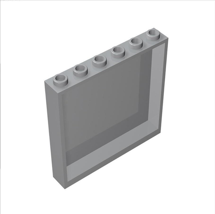 50g 59349 Compatible Small Particle Building Blocks MOC Spare Parts 1x6x5 Wall Panel
