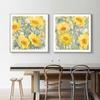 Pintura a Óleo Abstrata Nórdica Simples e Fresca Arte de Planta Amarela Pintura Decorativa Pintura a Spray Arte de Parede Imagens para Sala de Estar Decoração de Casa