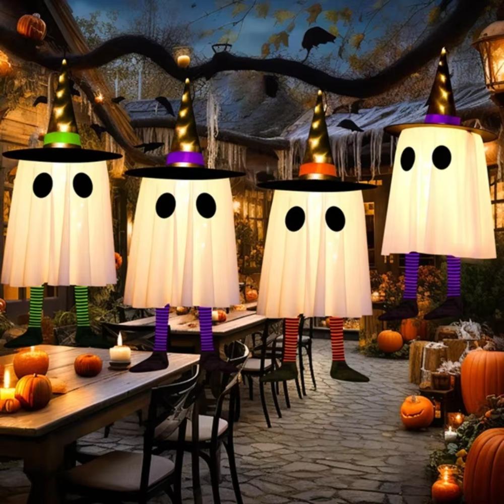 Flashing LED Specter Luminous Specter Ceiling Hanging Halloween Hanging Ornament  Porch