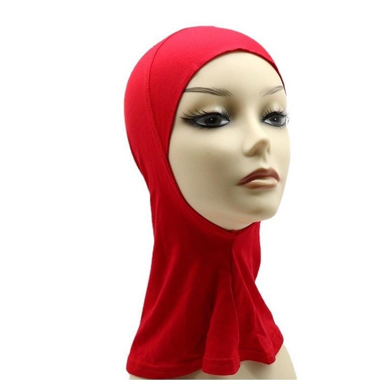 Women's Black Hijab Scarf Muslim Islamic Modal Solid Color Neck Head Under Scarf Cap