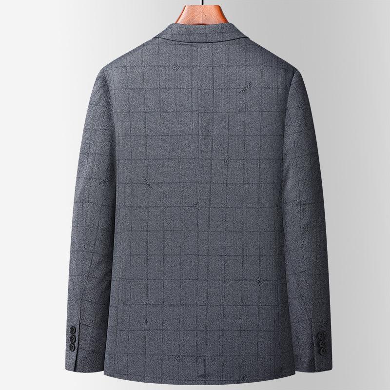 Frühling und Herbst Dünne Herrenanzug Koreanischen Stil Slim Fit Elastische No-Bügel Plaid Kleinen Anzug