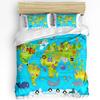 Winter Bedding Set For Bedroom Bed Home Cute Penguins Hand Drawn Style Set Merry Christma Duvet Cover Quilt Cover And Pillowcase