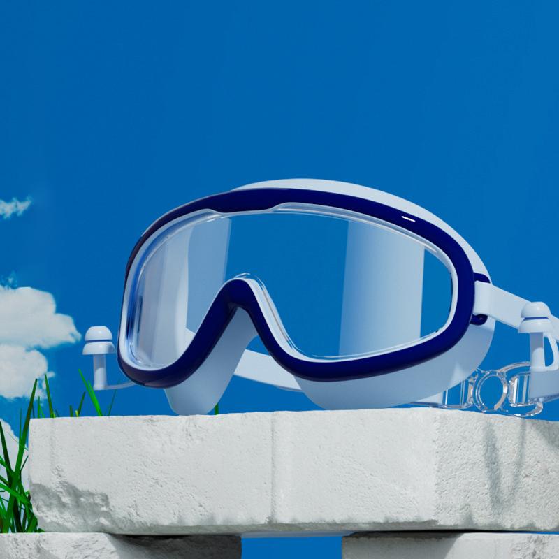 Popular Online Waterproof And Anti Fog Large Frame Professional Diving Goggles, Adult Swimming Goggles