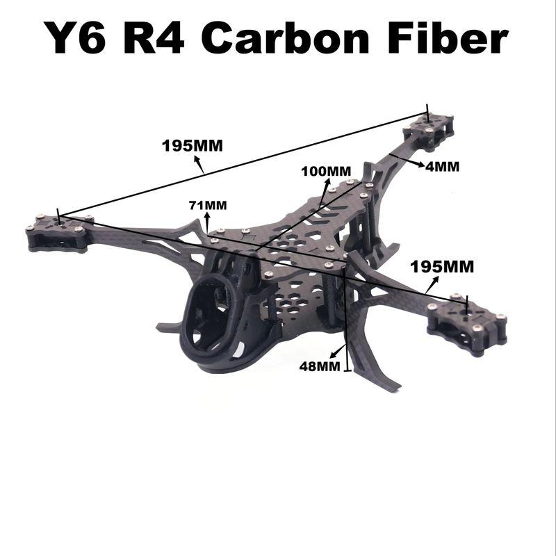 Y6R4 4inch FPV Drone Frame Kit Carbon Fiber Racing Drone Quadcopter Freestyle INAV Beatflight F722 Ardupilot PX4 Flight Control