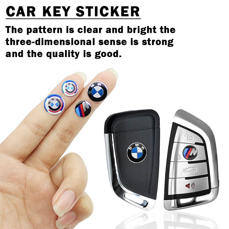 2pcs Car Styling Remote Key Emblem Sticker for BMW E46 E39 E90 E60 E36 F30 F10 E34 E30 F20 E92 M3 M4 M5 X5 X6 For 11/14mm djbf00