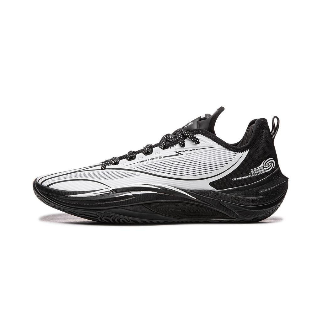 Li Ning Hurricane Low Top Basketball Shoes Men's Standard White Black ABAU083-13