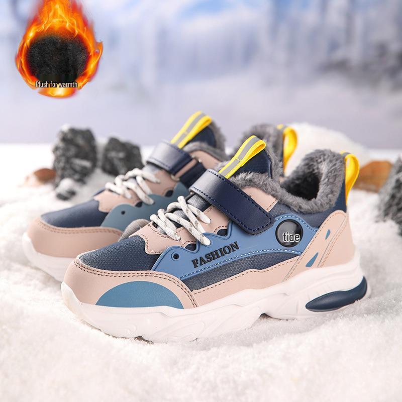 2025 Winter Boys' Basketball Shoes: Comfortable, Thick-Soled, Outdoor Sports Shoes