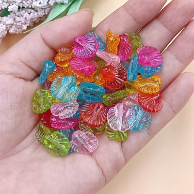 Alta qualità per creazione di gioielli Fatto a mano Fai da te 150 pezzi Colore misto Colore caramella Perline sciolte Fiore Cuore Conchiglia Caramella Perline ciondolo artigianali con foro