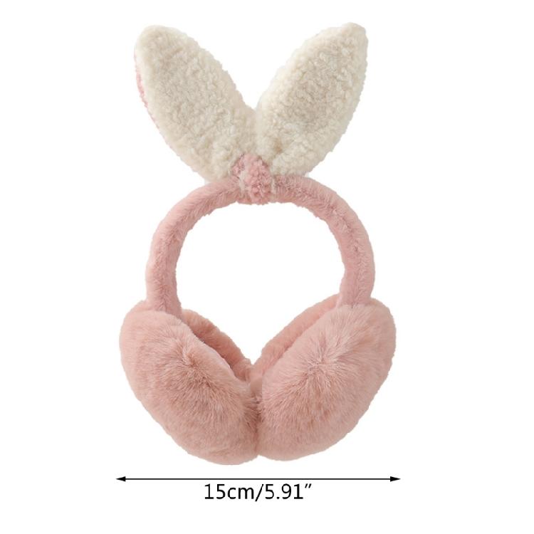 Adult Teens Foldable Animal Ear Shape Plush Ear Warmer Winter Windproof Earmuff