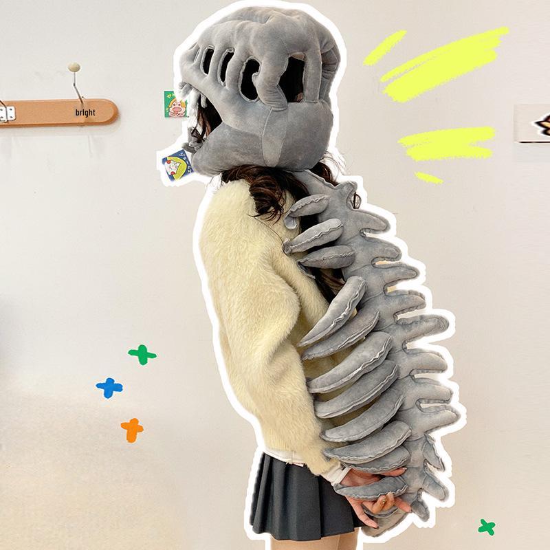 Lu Han Dinosaur Plush: Funny Skeleton Hat & Mask