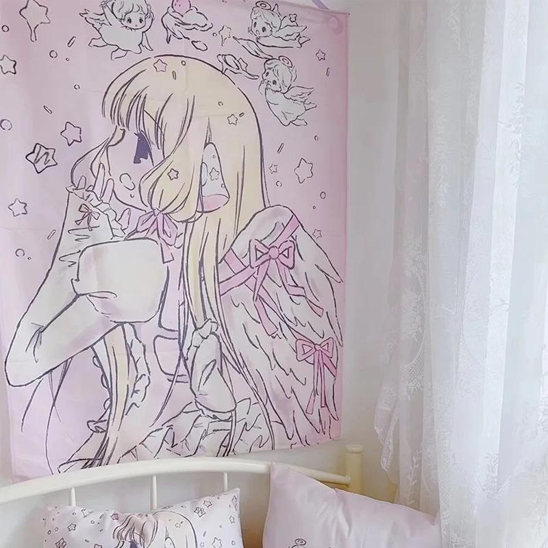 VIKAMA Anime Girlfriend Tapestry Art Home Decor Wall Hanging Suitable for Living Room Bedroom Headboard Home Decor