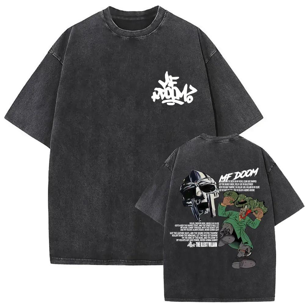 

2026 Прана футболка з принтом Mf Doom MM FOOD у стилі washed vintage для реперів, чоловіків, жінок, хіп-хоп мода, чоловіча повсякденна оверсайз вуличний одяг XXL фіолетовий
