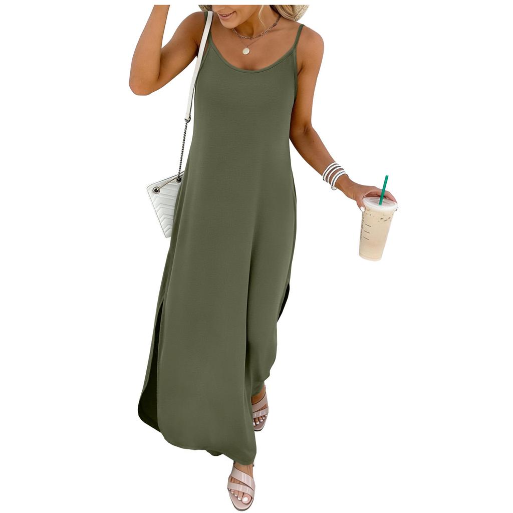 Women's Fashionable Loose-Fit -Color Casual Dress