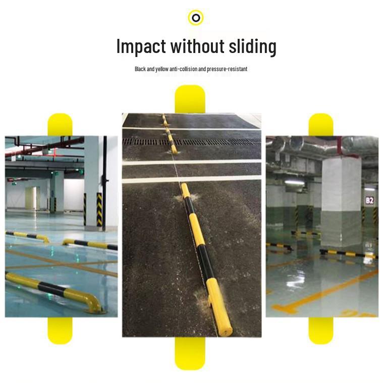 Thickened U-Shaped Anti-Collision Guardrail: Parking Lot Wheel Stop & Road Warning Post with Fire Hydrant Protection.