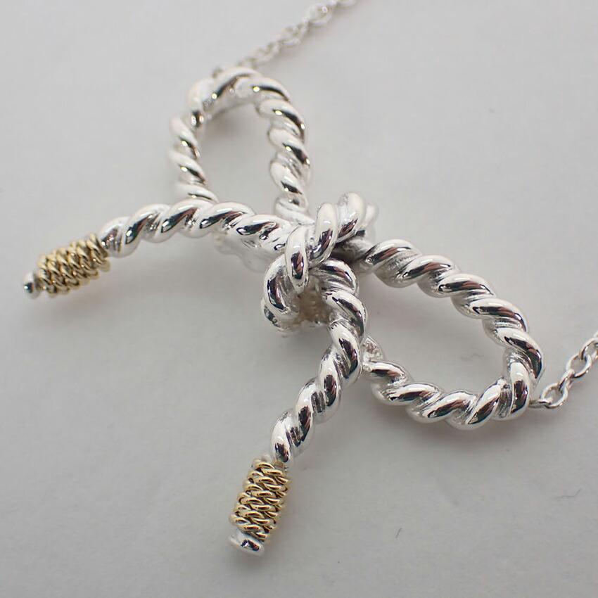 [Used] TIFFANY 925 Rope Ribbon Necklace/Pendant/j12-9