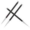 3PCS Black Nail Art DIY Brush Set Nylon Hair Nail Art Liner Brushes  Home Salon