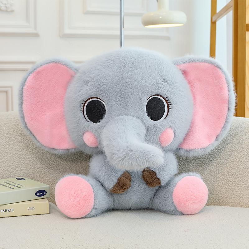 Plush Elephant Toy Cute Cartoon Accessory Ornament Children Birthday Presents
