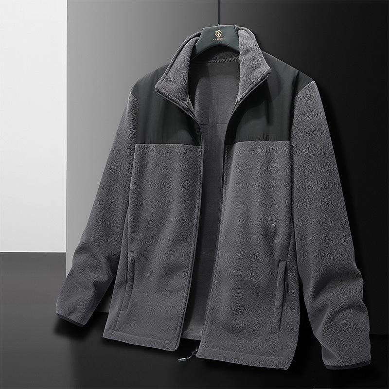 

Новая теплая флисовая куртка большого размера для молодежи, осень-зима, плюс бархатная утолщенная мужская флисовая куртка, флисовый топ 8XL серый