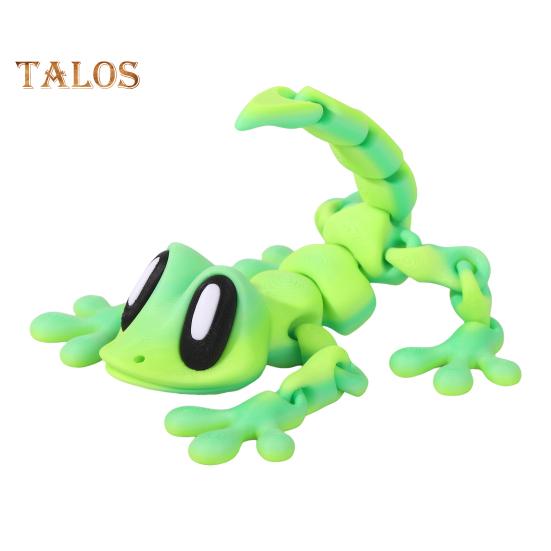 3D Printed Gecko Toy Magnetic Articulated House Lizard Figurine Animal Fidget Toy for Refrigerator Magnet Computer Monitor Decor