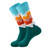 Striped multicolor street skateboarding funny socks for men and women