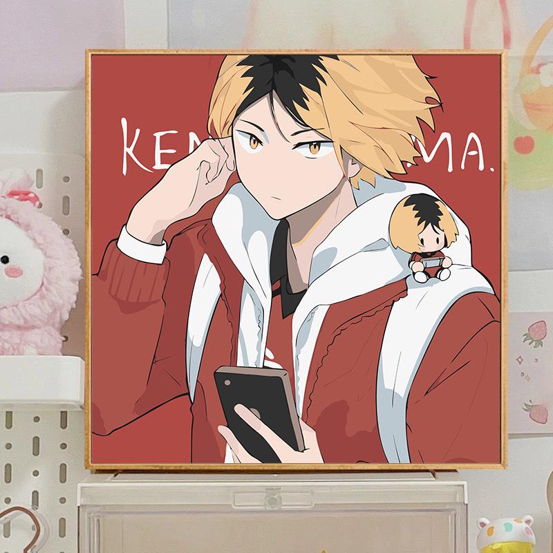 Kit Pittura ad Olio Digitale Anime Demon Slayer Fai da Te per Bambini