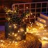 Outdoor Solar-Lichterkette 300/200/100/50 LED Feen-Girlande 8 Modi Garten Hof Baum Weihnachtsfeier Wasserdichte Kupferdraht-Lampe