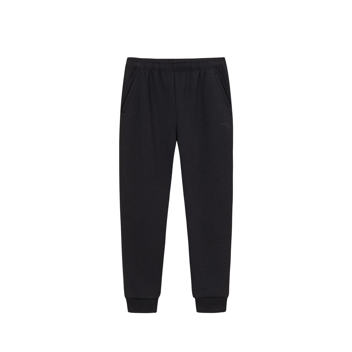 Anta Training Long Pants Spring 2026 Commuter Knitted Sports Pants Men bottoms Basic-Black 152617303-1 S