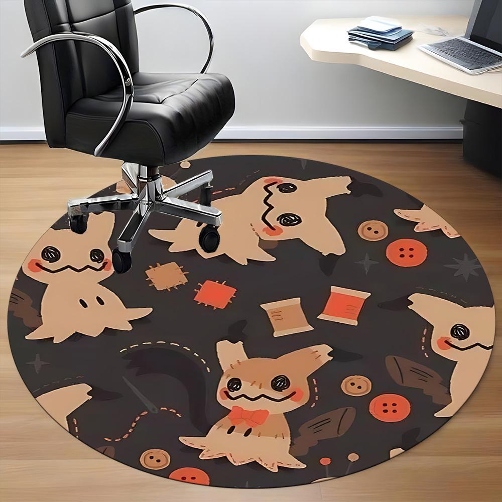 1pc Ghostly Sewing Office Round Area Rug, Indoor Mat Suitable For Office, Under Office Chairs Bedroom Living Room Home Decor, Room Deco