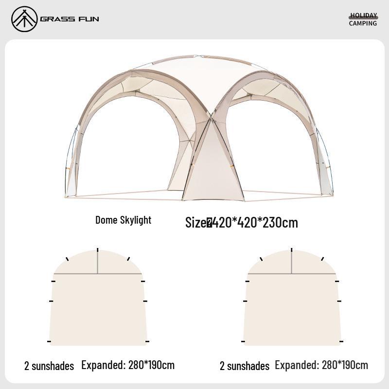 Dome Canopy Tent: Multi-Person Sunshade, Weather Protection, Portable for Outdoor Camping.