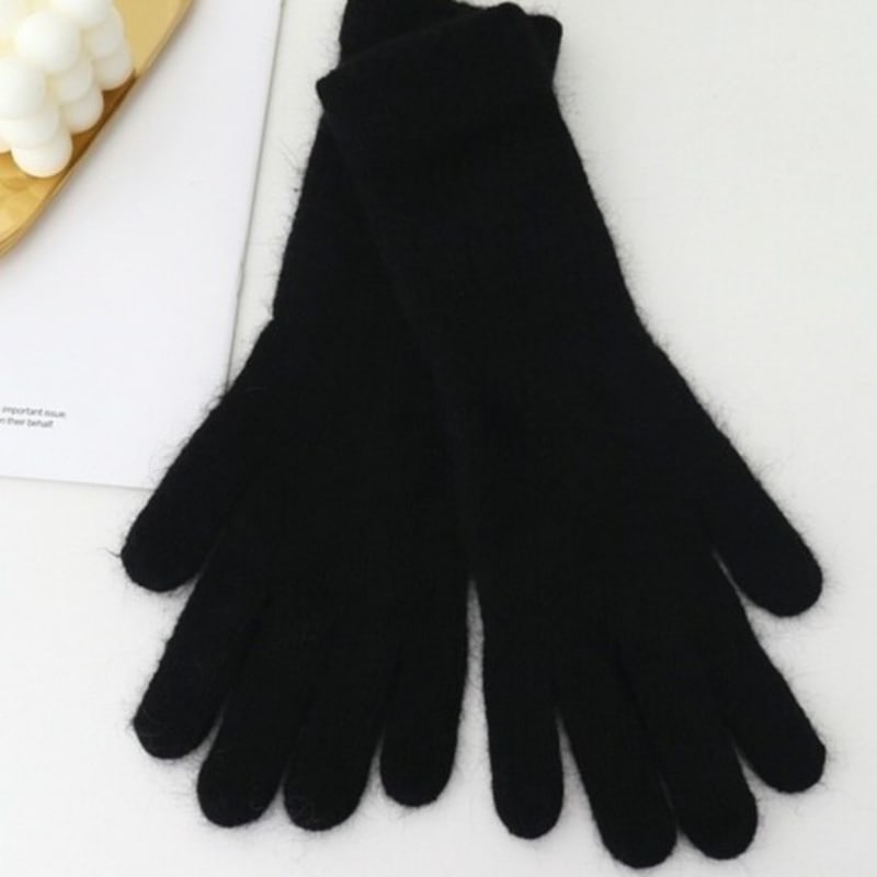 Mănuși tricotate din blană de iepure LALA