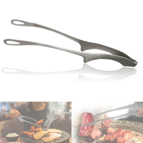 MMmall [Made in Japan] Tsubame-Sanjo Yakiniku Tongs, Dishwasher Safe, for Yakiniku and Frying, Senbudo (1 Senbudo Yakiniku Tong)