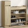 VidaXL Shoe Cabinet Sonoma Oak Engineered Wood, Shoe Storage Cabinet, Shoe Rack, Unit 840424