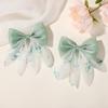 8PCS Fashionable Mesh Children Bow Hair Clip Double Layered Hair Accessory with Bangs and Headband Sweet Hair Clip Accessories