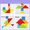 Rompecabezas Tangram de Madera Para Niños Juguete Educativo Para Aprendizaje Temprano Y Reconocimiento de Formas Geométricas