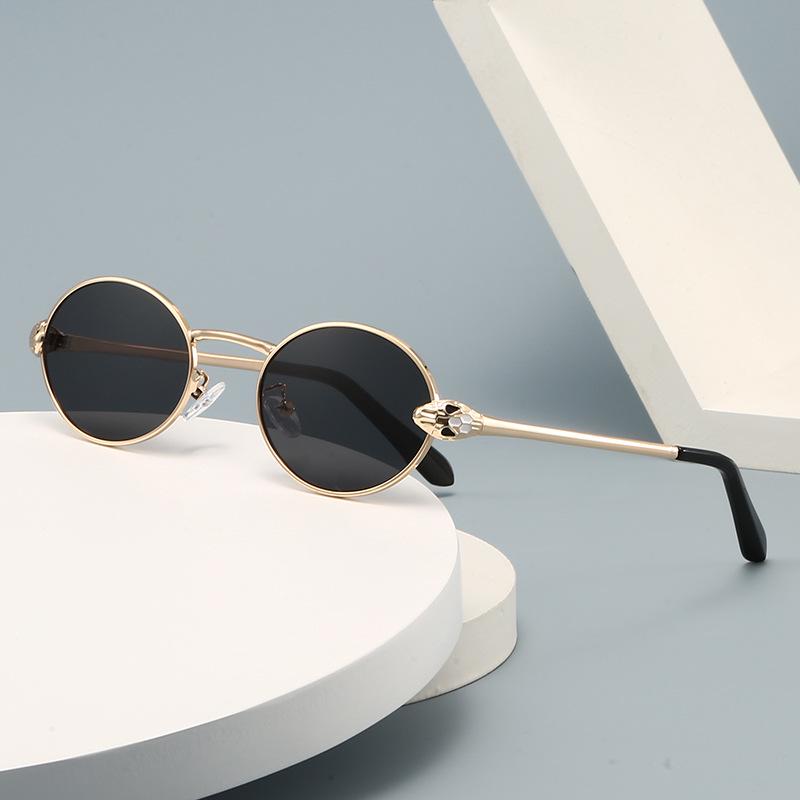 Retro 2025 Small Frame Metal Sunglasses - Unisex, Street Style, High-End UV Protection.