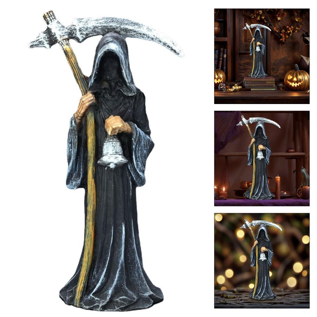 Death God Statue Gothic Decors Resins Craft Indoor and Outdoor Garden Desktop Sculpture Ornament For Halloween Party