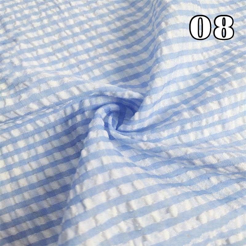 Tenká seersucker kostkovaná látka Ruční práce Měkká látka na šaty Koš Kalhoty Ubrus Šití DIY Bavlněný polyesterový materiál