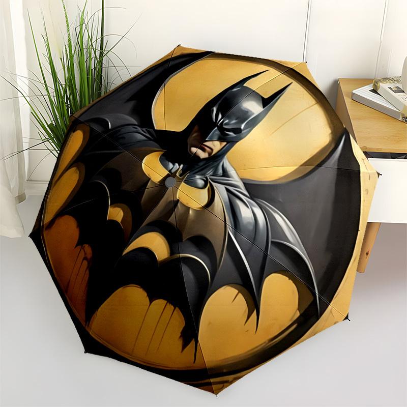 

1pc Batman Symbol Automatic Folding Umbrella - Sturdy 8-Rib Polyester Canopy,Sun-Defying Travel Companion yy251023120