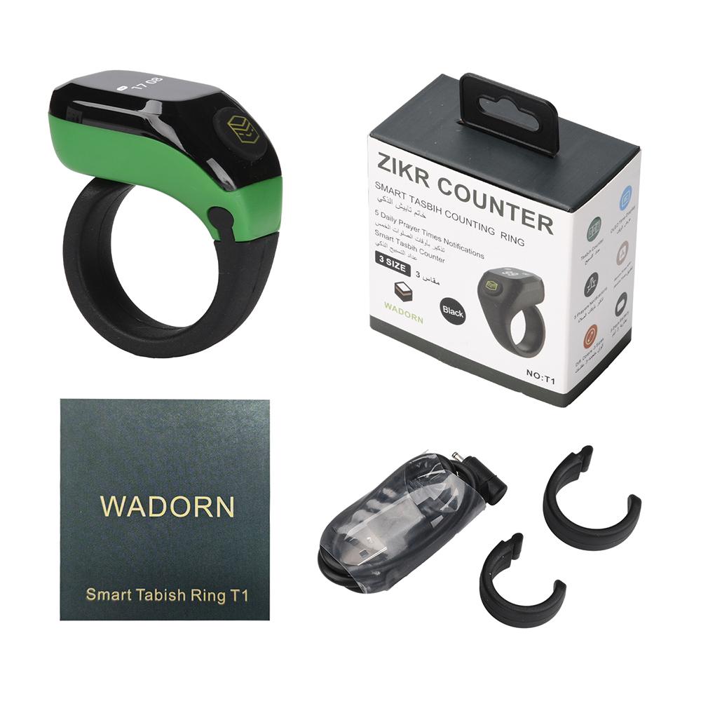 Smart Ring Counter Bluetooth Digital Display with OLED Screen Type-C Rechargeable Infinite Counting Wearable for Prayer