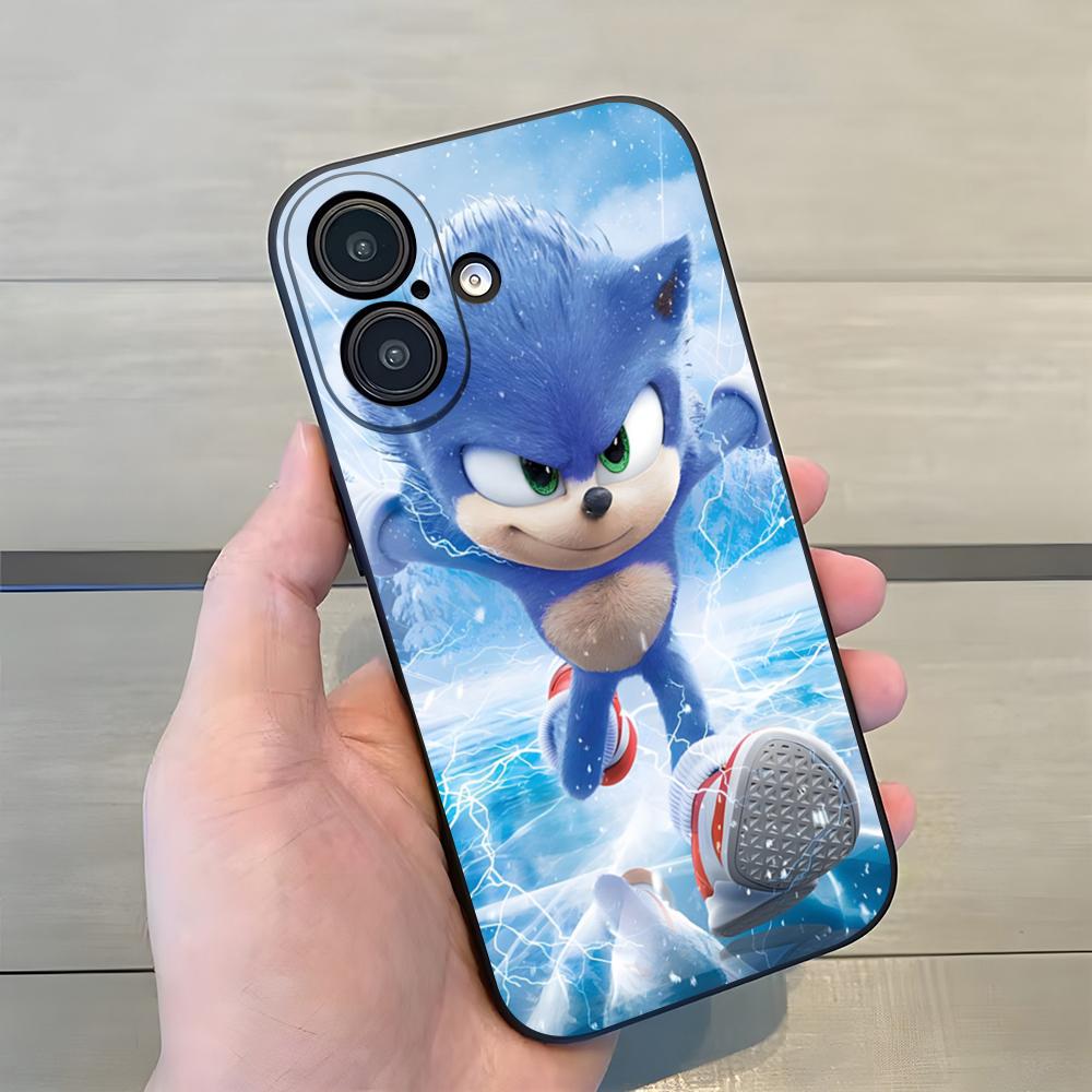 Cartoon S-Sonics Hedgehog Phone Case For Iphone 17 Pro Max 15 16 Pro 14 Plus 13 11 12 Xr X Xs 7 8 SE Plus Back Cover