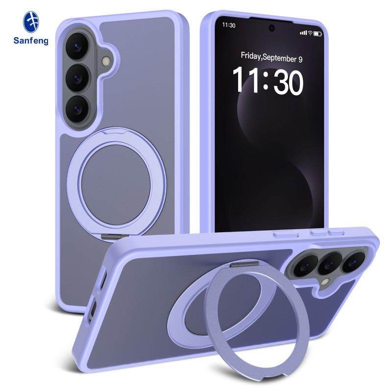 Factory Applicable S26 Series Rotary Bracket Phone Case S25 Magnetic Matte Pc+tpu Drop Resistance Protective Cover