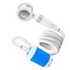 Portable Outdoor Shower Battery Powered Handheld Camping Showerhead 2 Spray Modes 2M Long Hose Blue