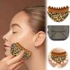 1pcs Leopard Print Contour Face Brush, Dry Brush For Face, Chin And Jawline Massager, Ergonomic Design Precisely Fits Skin