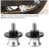 2pcs 8mm Motorcycle CNC Rr Stand Swing Arm Spool Sliders Stand Swingarm Bobbins (Black)