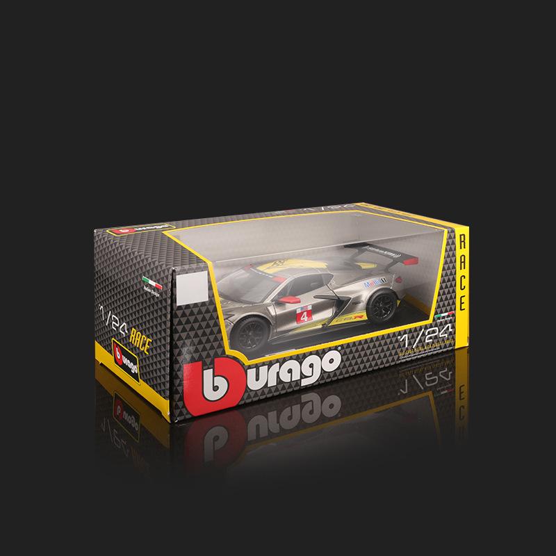 

Ббураго 1:24 Corvette C8R 2020 Модель гоночного автомобиля Украшение Подарок