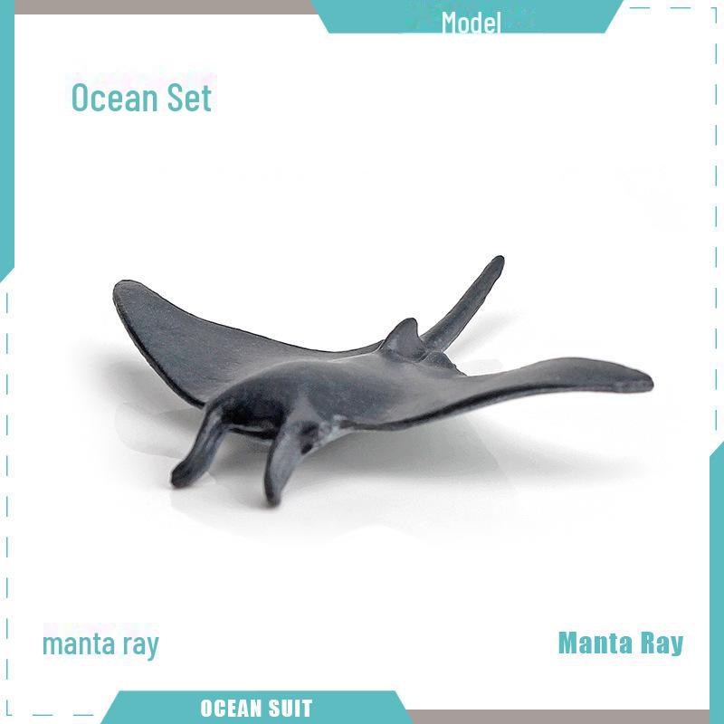 Marine Animal Model Set: Shark, Turtle, Dolphin, Whale, Penguin, Crab, and Seabed Creatures