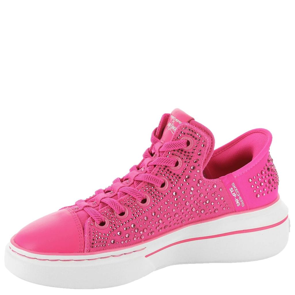 Skechers Snoop Dogg Snoop One Rhinestone 186005 Canvas Sneakers Snoop Size Size Slip-Ins Women's Hands-Free One-Rhinestone Pink, 24.5cm (US 7.5)