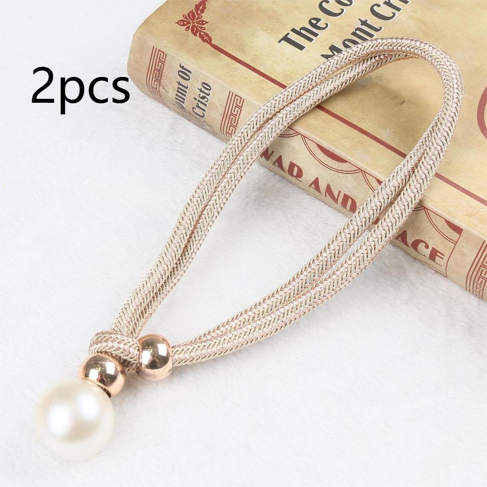 2pcs Polyester Hanging Ball Tiebacks Tassel Fixings Rope Curtain Fasteners  For Home, Bedroom